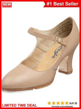 Leather Mary Jane Tap Dance Shoes Block Heel Dance Athletic